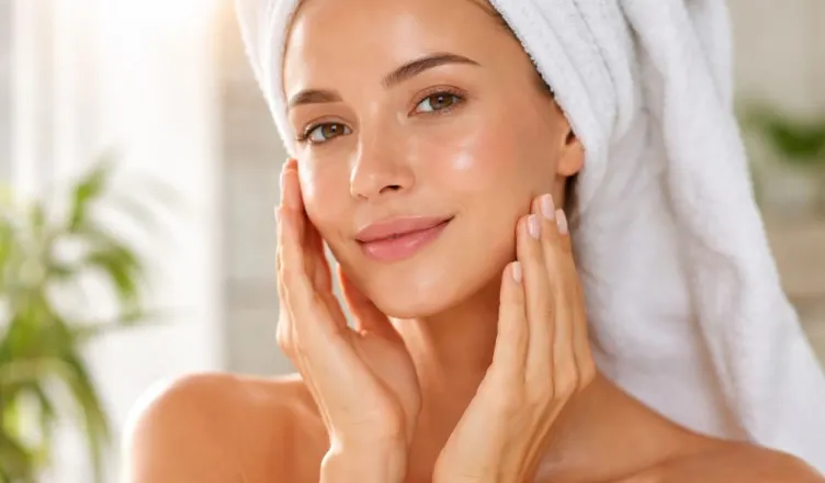 natural beauty skincare glowing skin woman