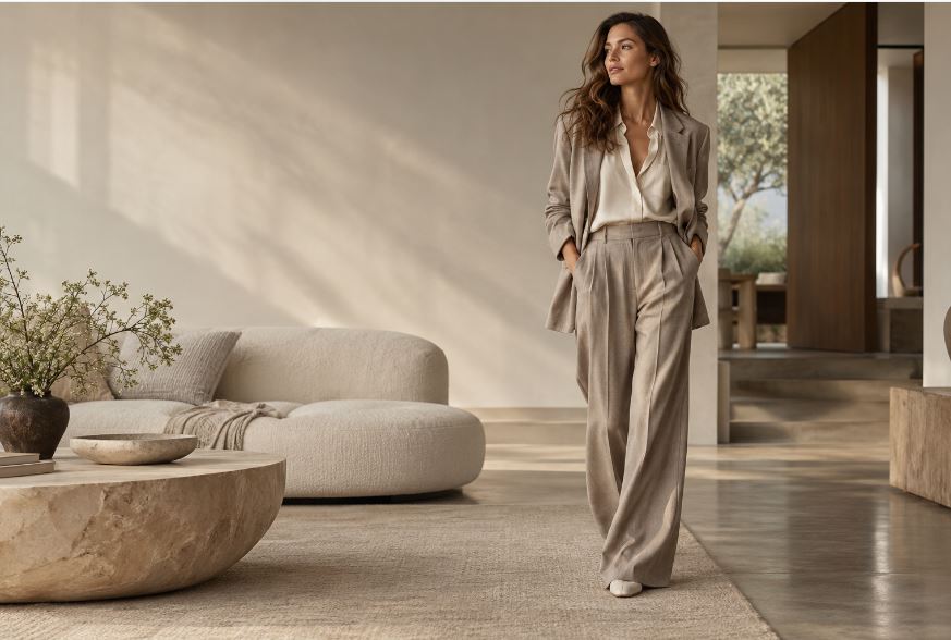 Woman wearing an elegant and comfortable sensory-friendly outfit